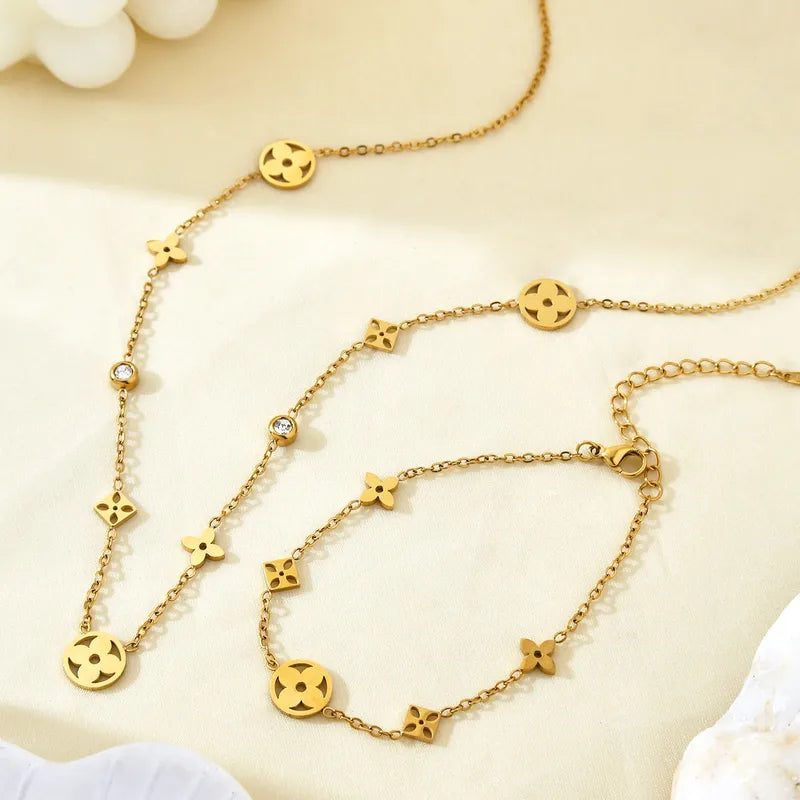 LV Inspired Bracelet and Necklace