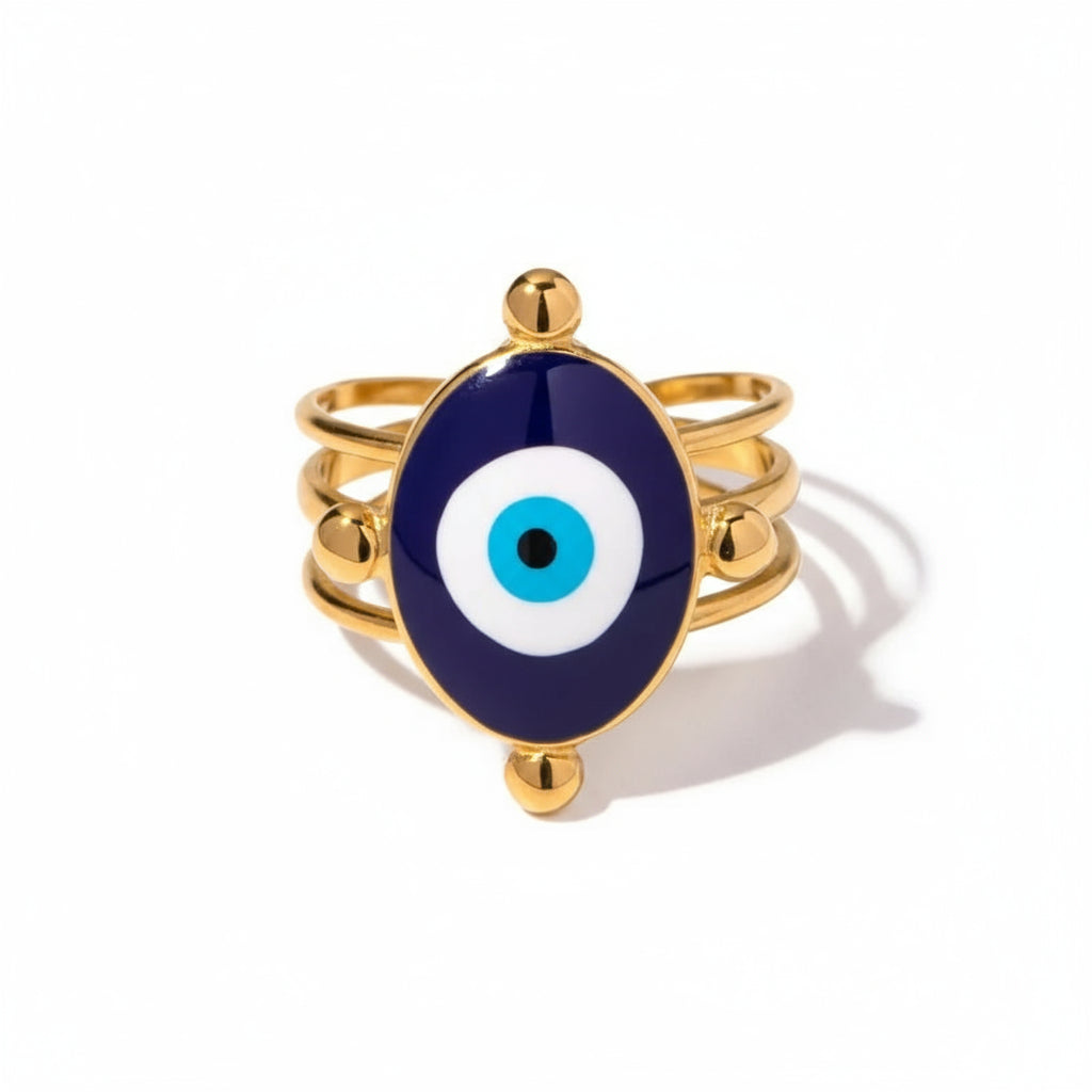 Evil Eye Gold Ring