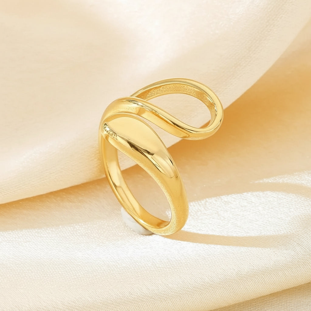 Wave Ribbon Adjustable Ring