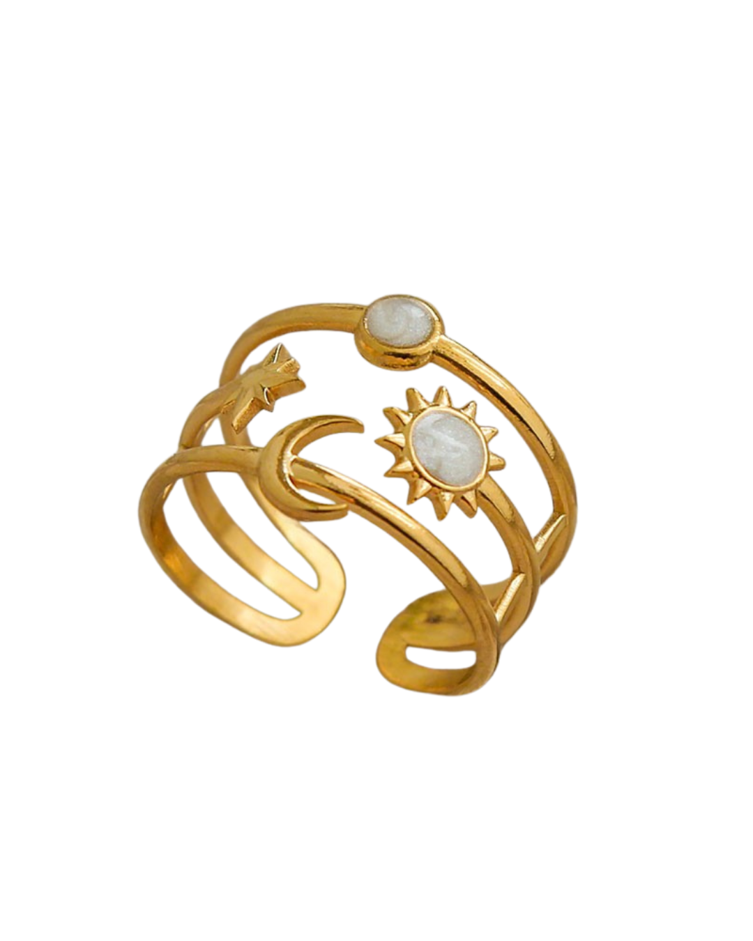 Celestial Sun & Moon Wrap Ring