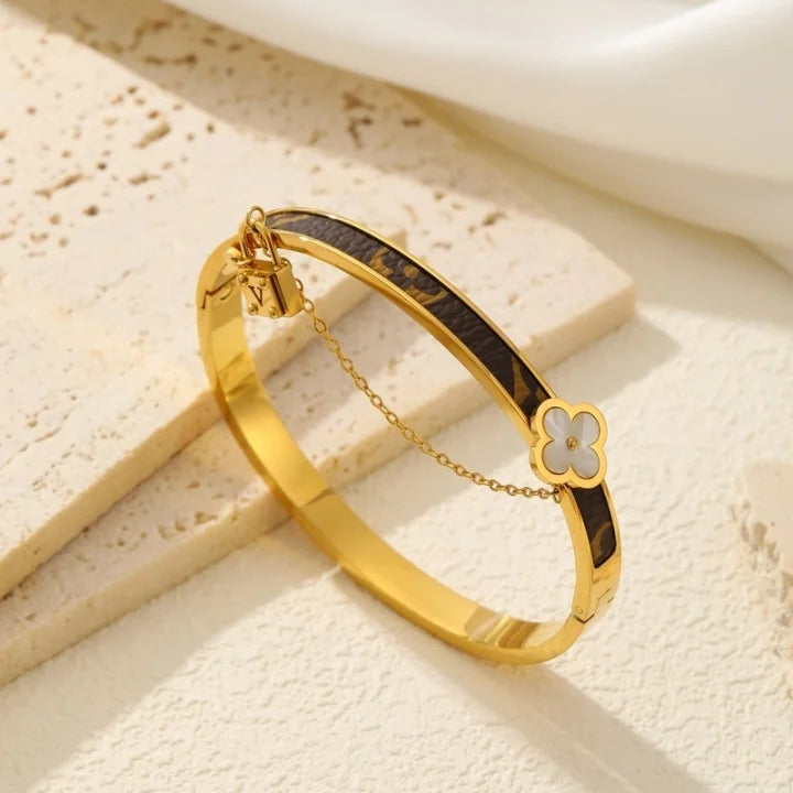 LV Inspired Lock Bangle