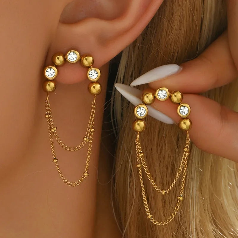 French Tassel Drop Earrings
