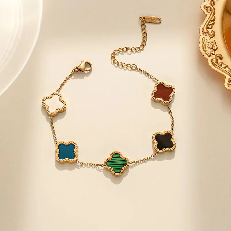 Multicolor Clover Bracelet