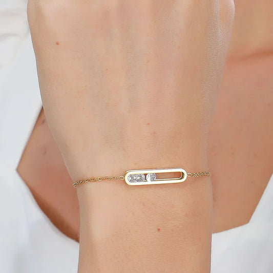 Gold Capsule Bar Bracelet