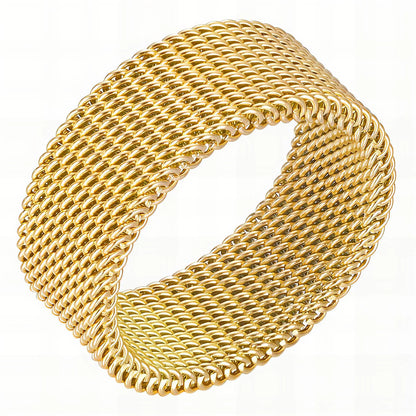 Gold Mesh Textured Ring