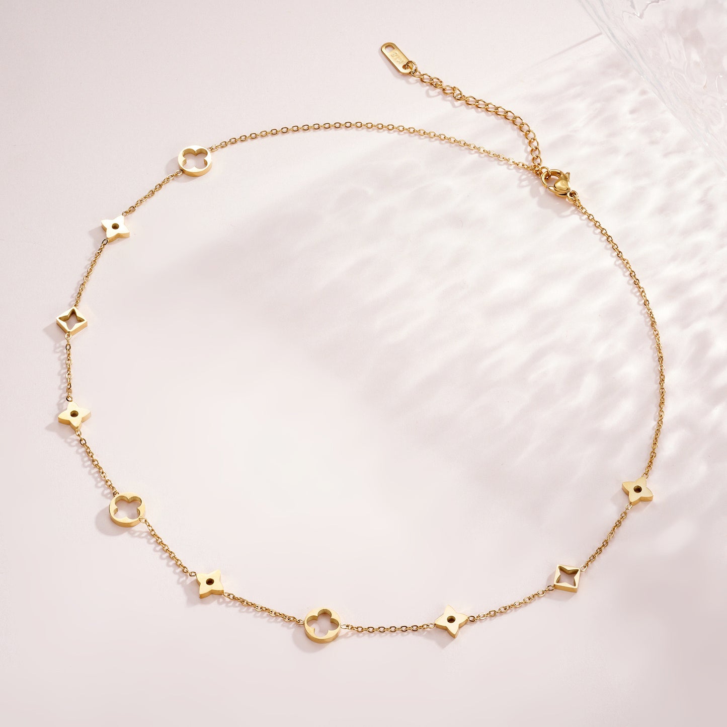 Luxury Clover Station Necklace