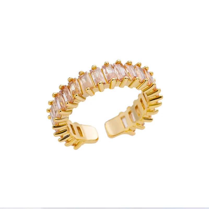 Gold Baguette Crystal Cuff