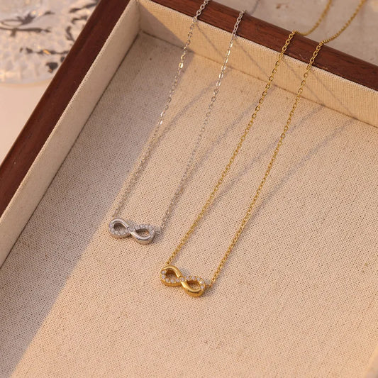 Infinity Pendant Necklace | Gold & Silver