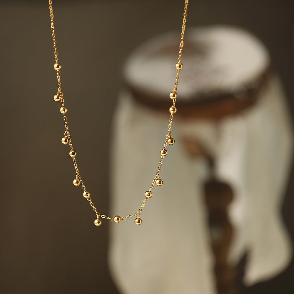 Gold Dainty Droplet Choker Necklace