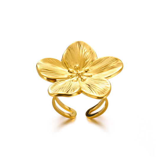 Gold Blossom Adjustable Ring