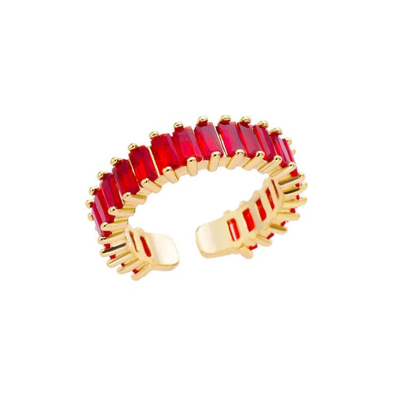 Gold Baguette Crystal Cuff