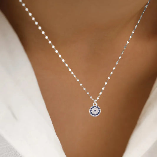 Silver Evil Eye Necklace