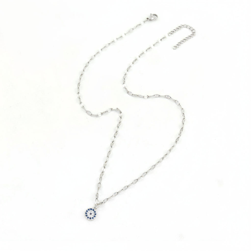 Silver Evil Eye Necklace
