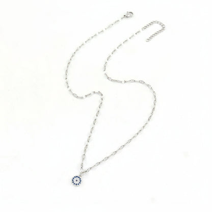 Silver Evil Eye Necklace