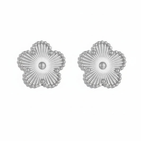 Silver Clover Earring